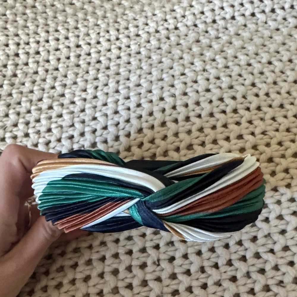 Anthropologie Pleated Stripe Headband